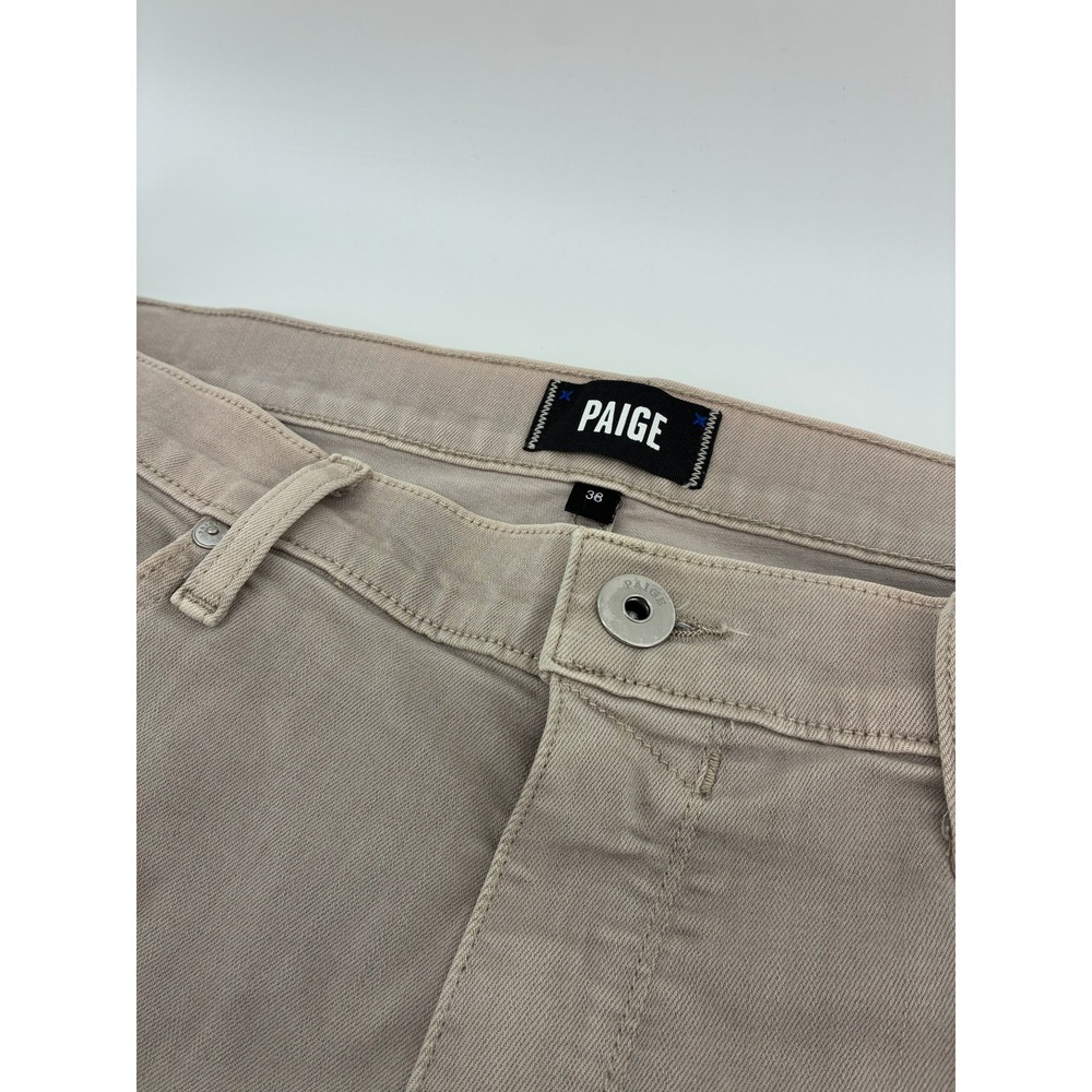 Paige Federal Slim Straight Jeans 38 Vintage Aged Beige Tan W7887 M655799-7887
